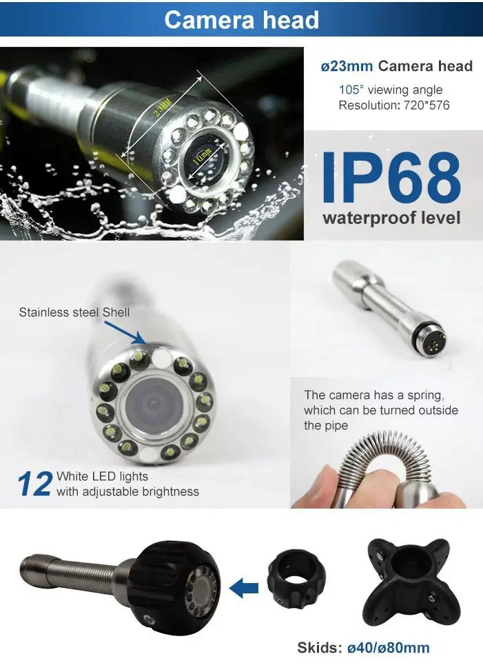 Industry Endoscopy Pipeline Inspection Camera