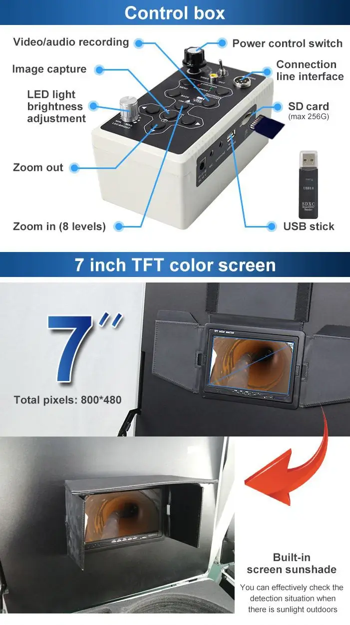 Industry Endoscopy Pipeline Inspection Camera